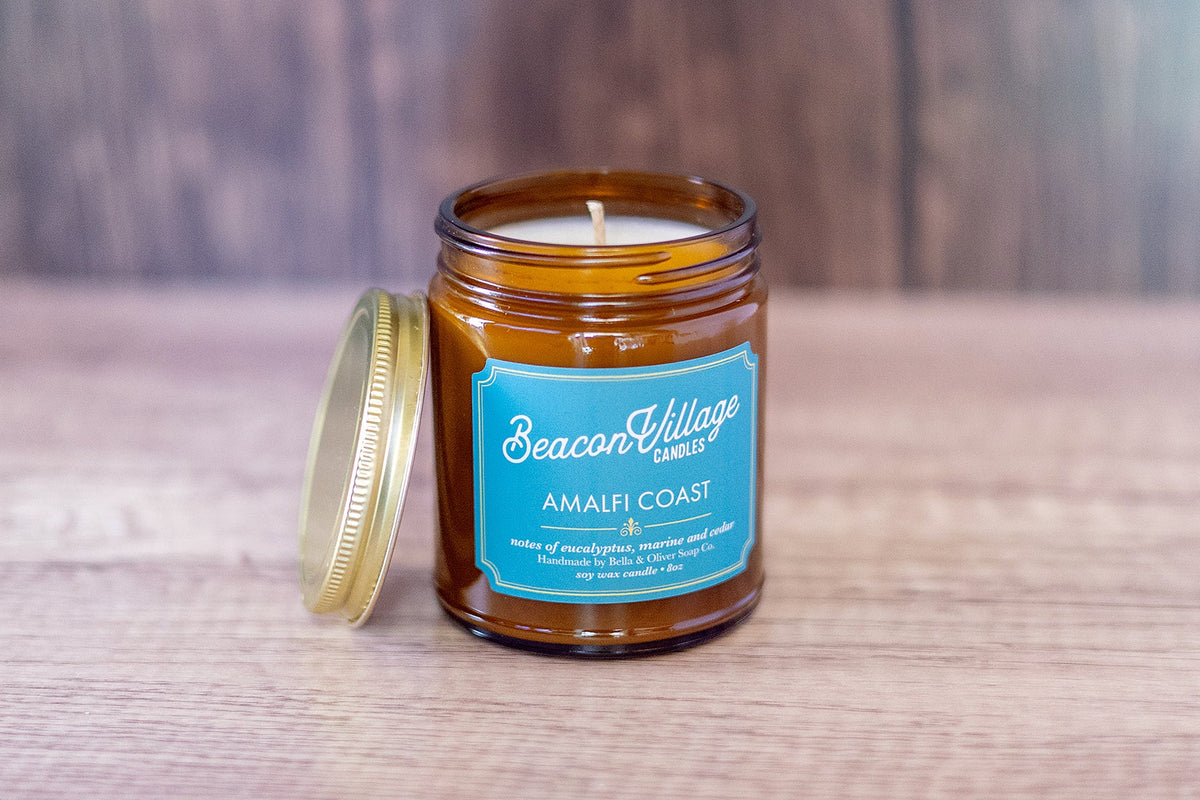 Amalfi Coast candle - Handmade Candle - Beacon Village Candles - Eucalyptus Marine Cedar Candle - York, South Carolina Best Candles