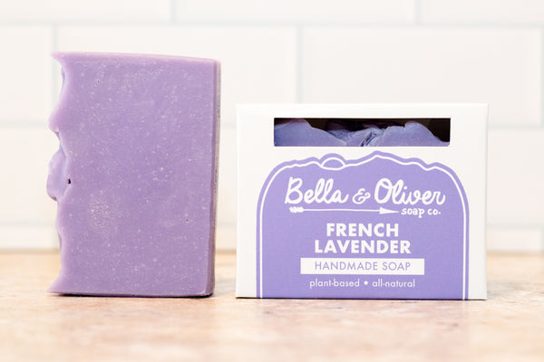 French Lavender Soap - Bella and Oliver Soap Co - Asheville North Carolina Soap Company - Palm Free Soap - Handmade