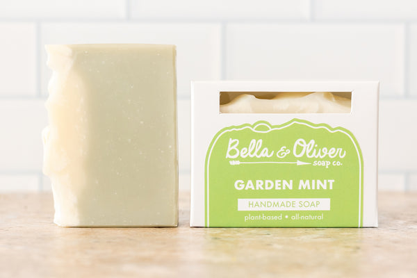 Garden Mint soap - bella and oliver soap - Asheville Soap Company - best handmade soap - nc garden soap - plant-based soap - natural