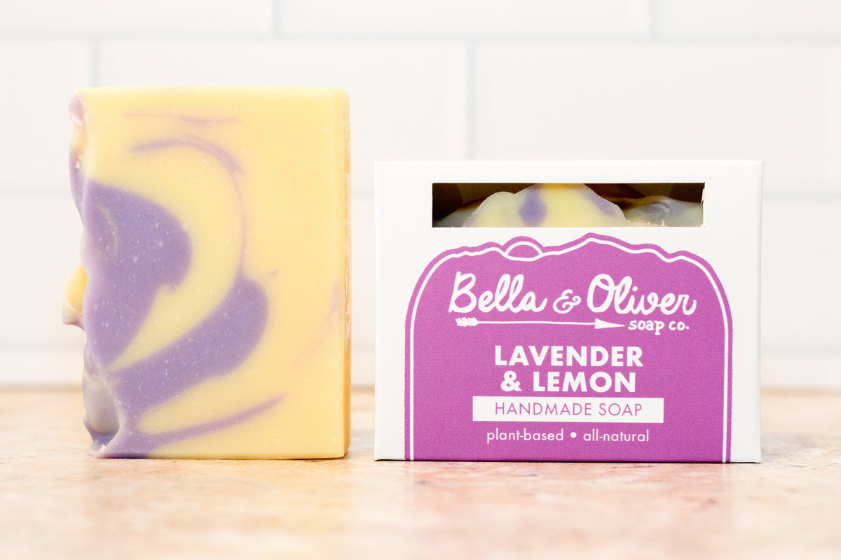 Lavender and Lemon Soap - Handmade Bar soap - Bella and Oliver Soap Co - North Carolina soap company - all natural soap