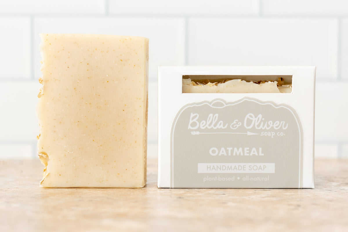 Natural Colloidal Oatmeal Soap - Small Batch Soap by Bella & Oliver Soap Co - Cruelty-free Skincare - Unscented Soap - Asheville Soap Company