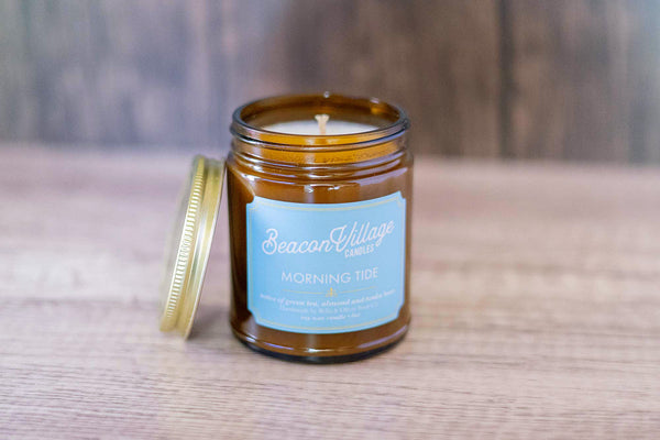 Morning Tide candle - Handmade Candle - Beacon Village Candles - Green Tea Almond Tonka Bean Candle - York, South Carolina Best Candles