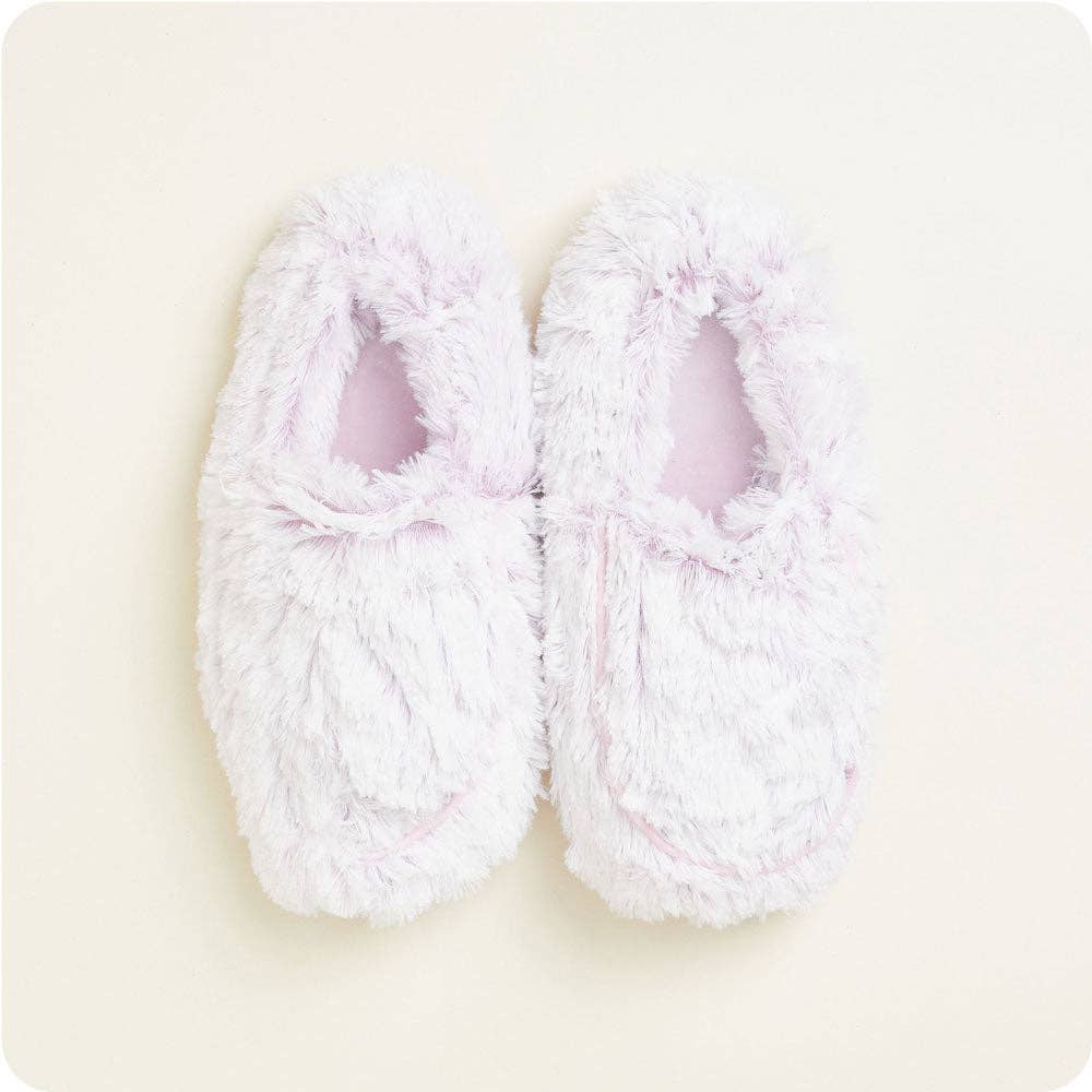 Marshmallow Lavender Warmies Slippers
