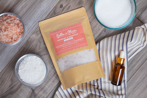 All Natural Bath Salt - Rosemary and Grapefruit Salt Soak - Bath Salts - Essential Oils HImalayan Pink Salt Dead Sea Salt - Bella & Oliver Soap Co. - Best of WNC - Asheville's Best Skin care