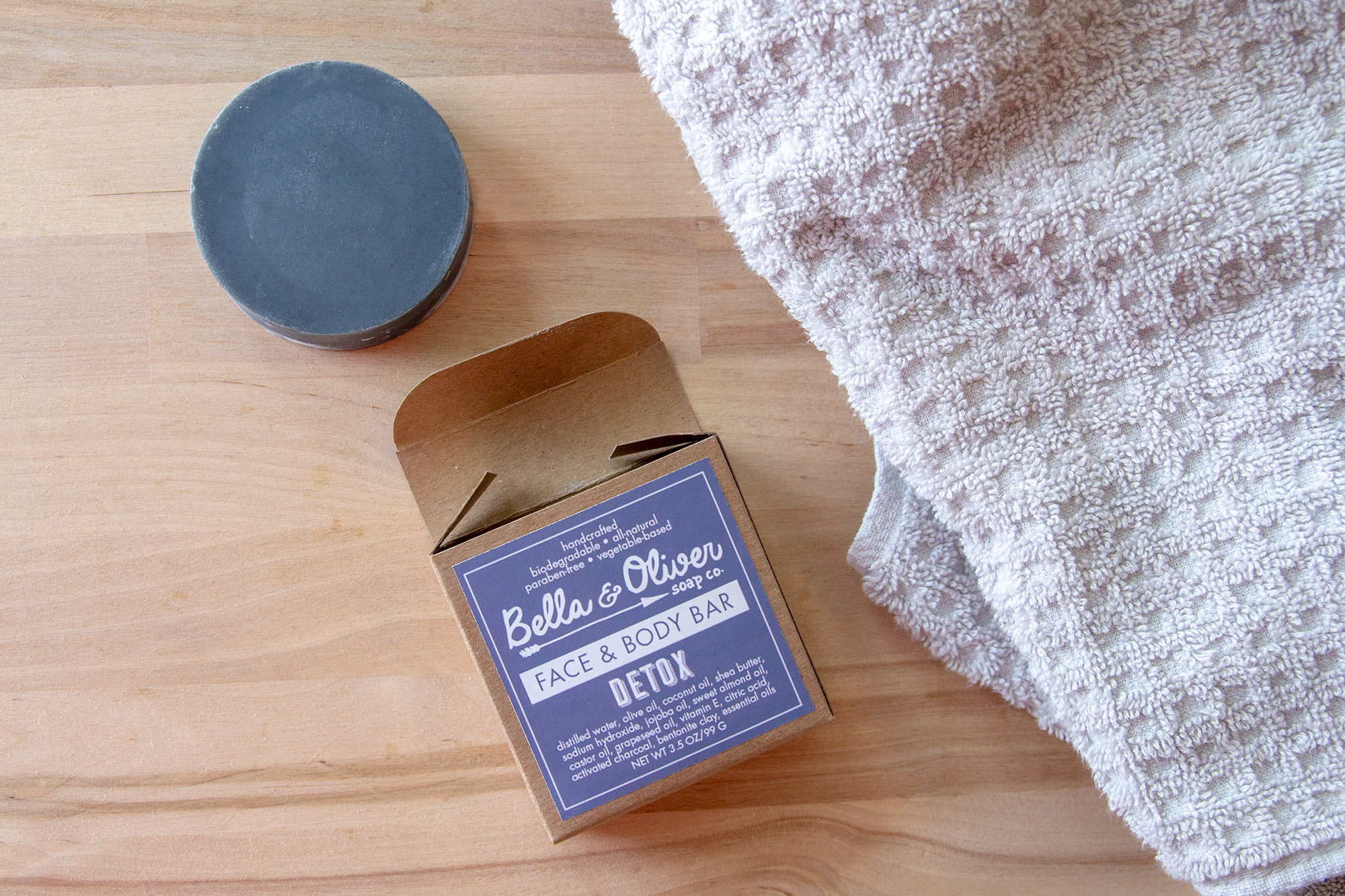 Detox Face Soap - Activated Charcoal Soap - Face And Body Soap Bar - Natural Detox Soap - Handmade Bella & Oliver Soap Co. - black soap - face soap  - best face soap - detoxifying soap - top soap company - top gifts for men