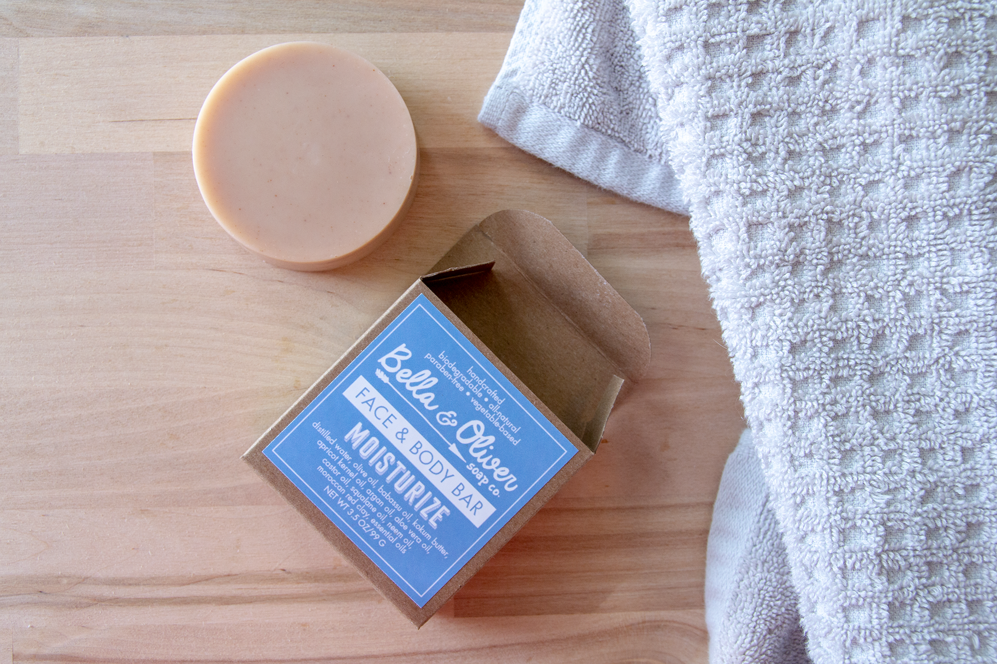 Moisturizing Face Soap - Face And Body Soap Bar  - Argan Oil Face Soap  - Handmade Best Face Soap  - Bella & Oliver Soap Co.