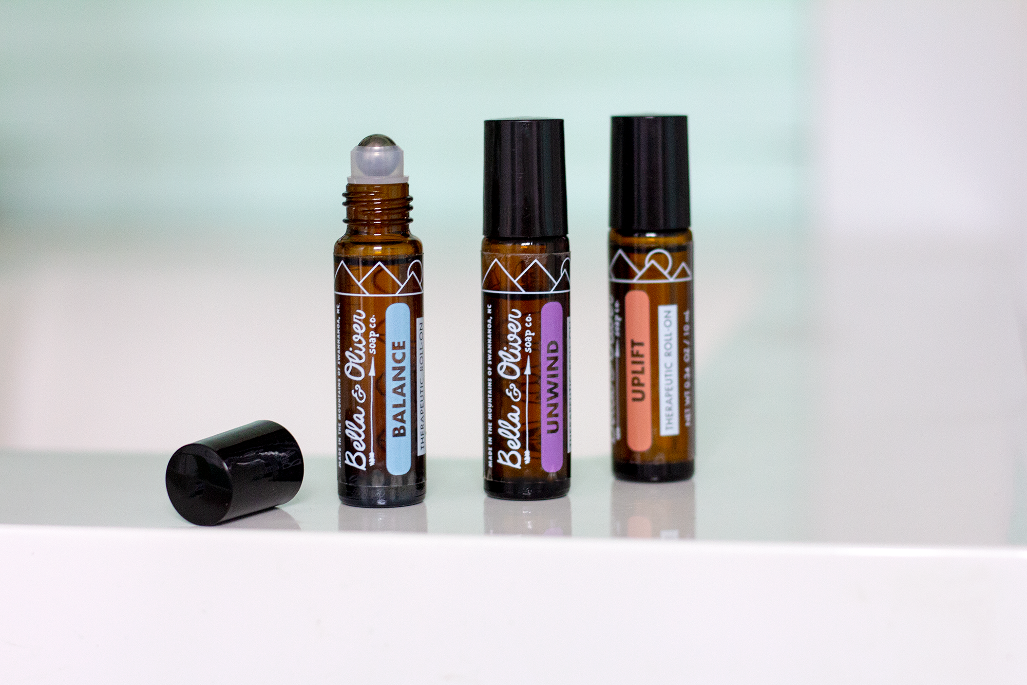 Therapeutic Essential Oil Roll-On - Bella & Oliver Soap Co. - Best Essential Oils – Natural Perfume - Aromatherapy - Custom Combo 3 Pack • Asheville - Swannanoa - Black Mountain Handmade
